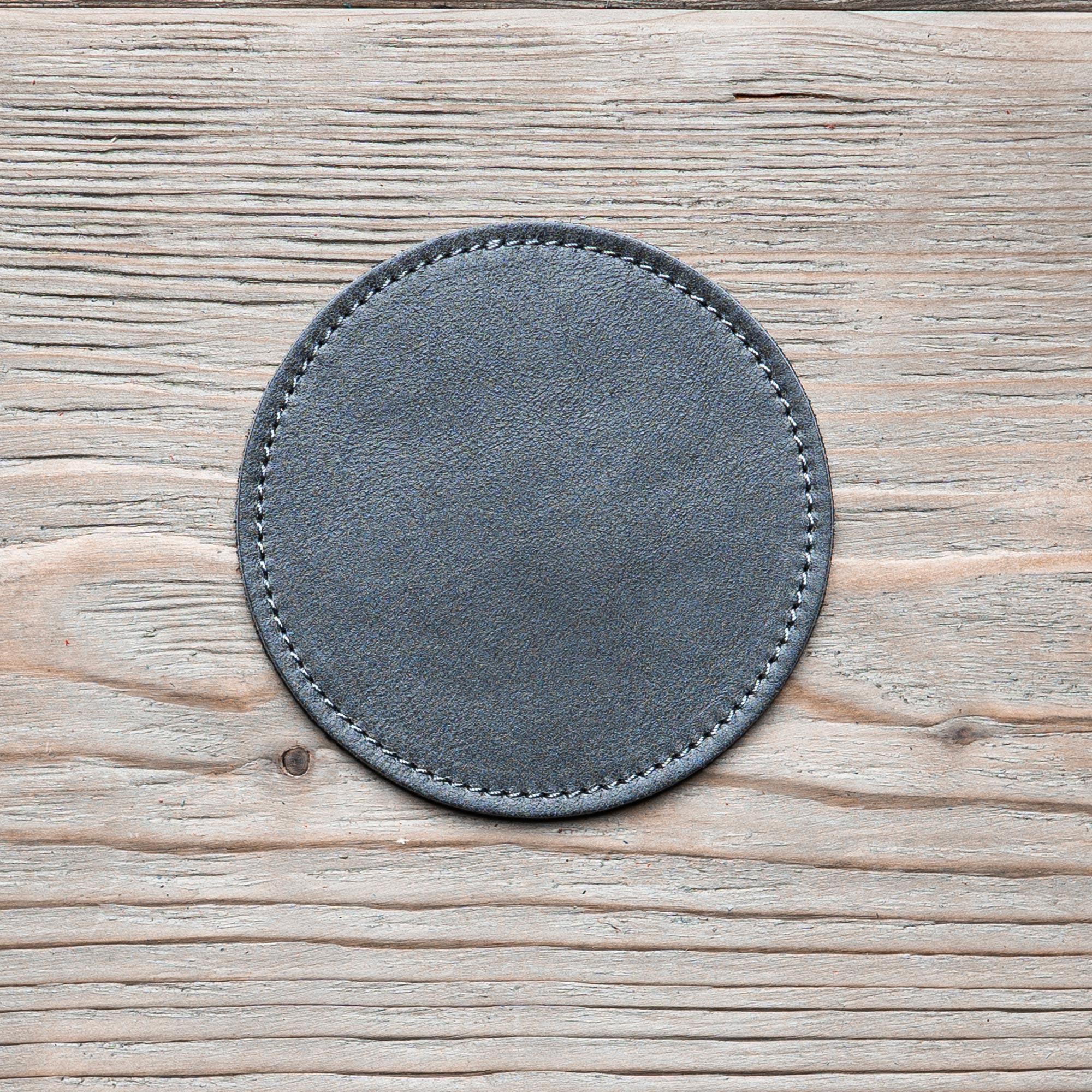 Dessous de verre en cuir 'Rond' (6 pièces)