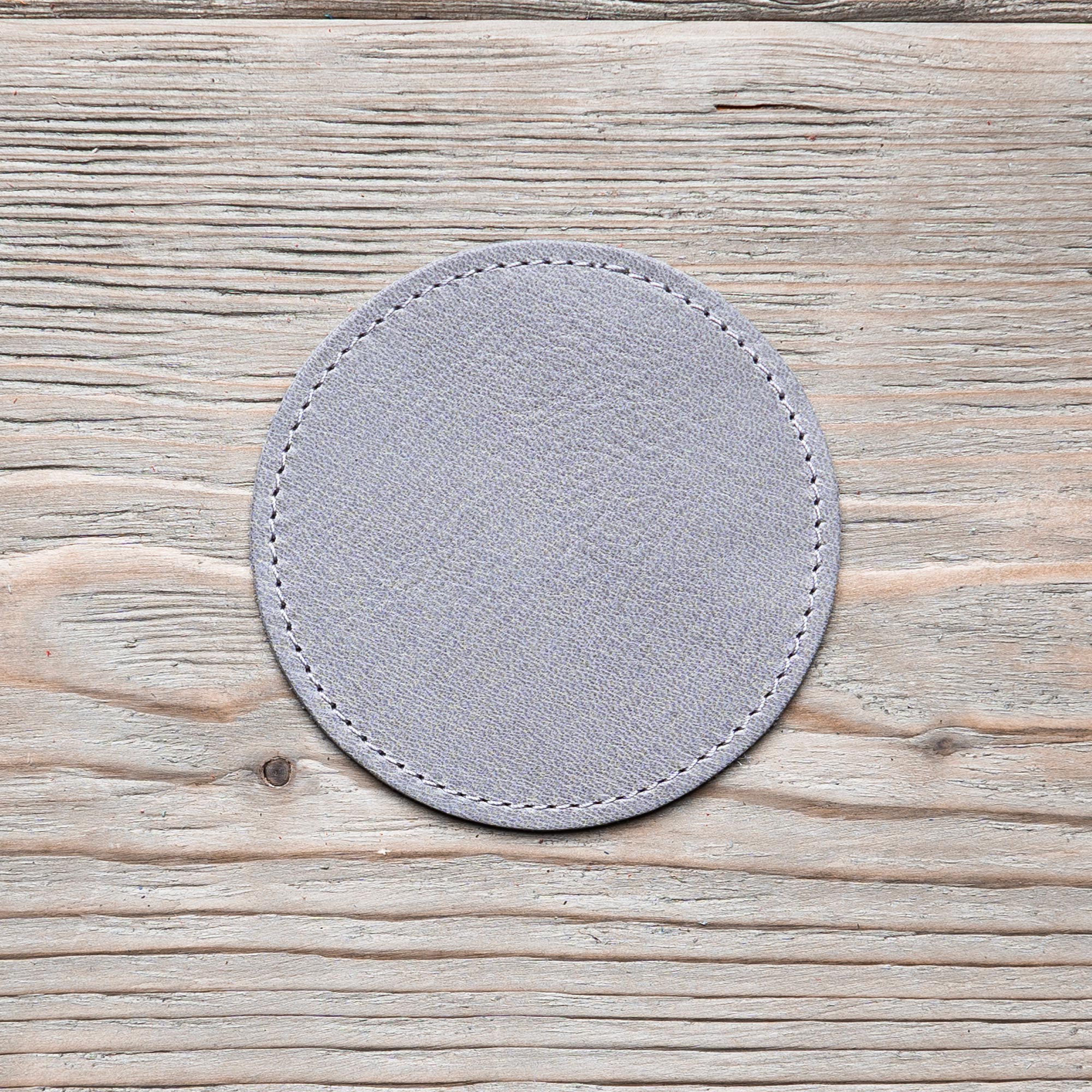 Dessous de verre en cuir 'Rond' (6 pièces)