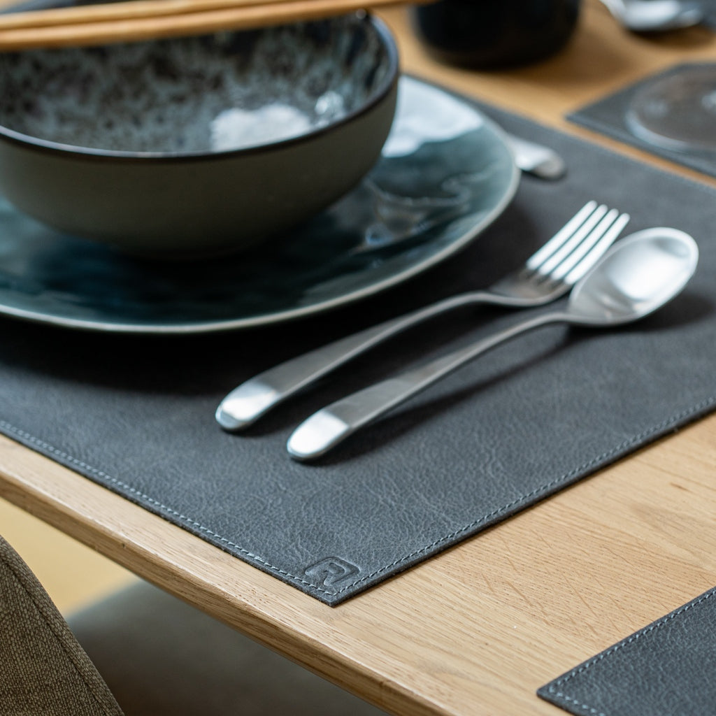 Set de table en cuir 'Rectangulaire'