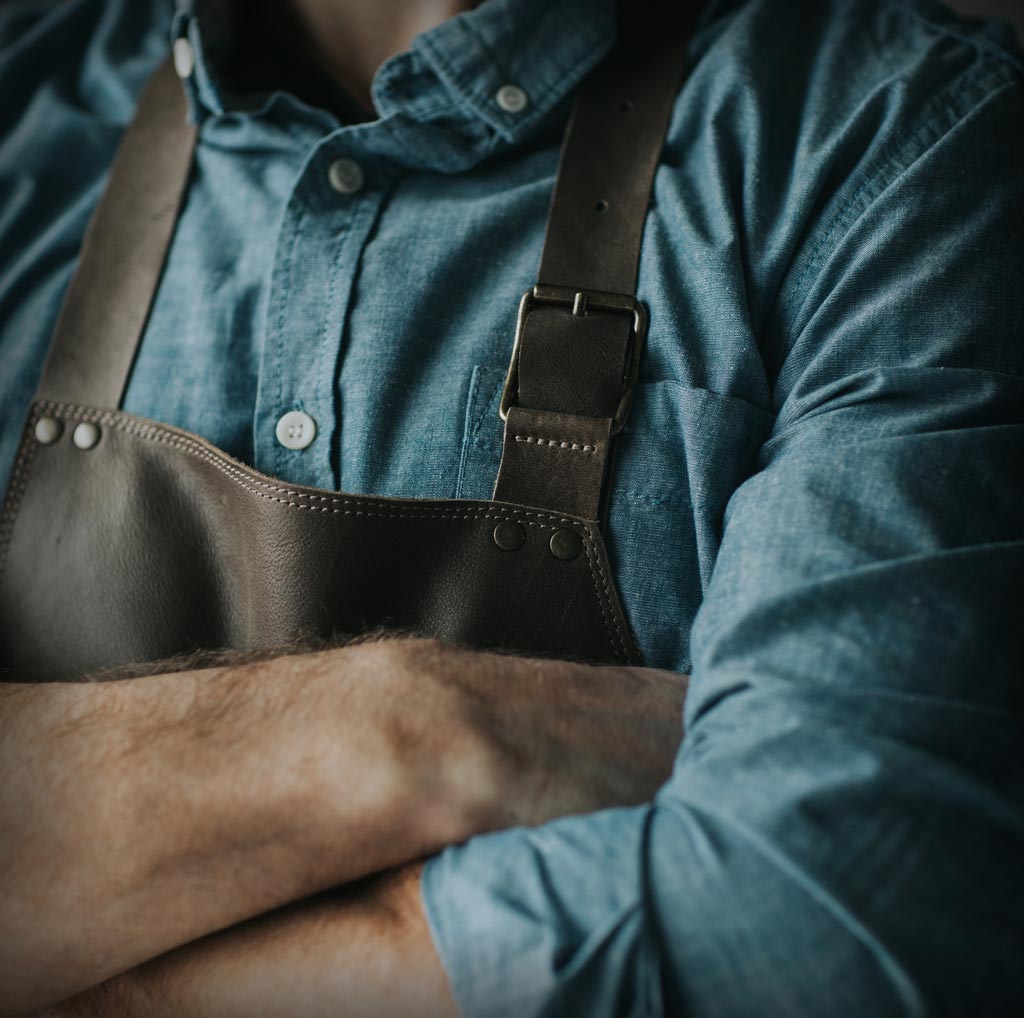 Tablier de cuisine en cuir 'Toro'