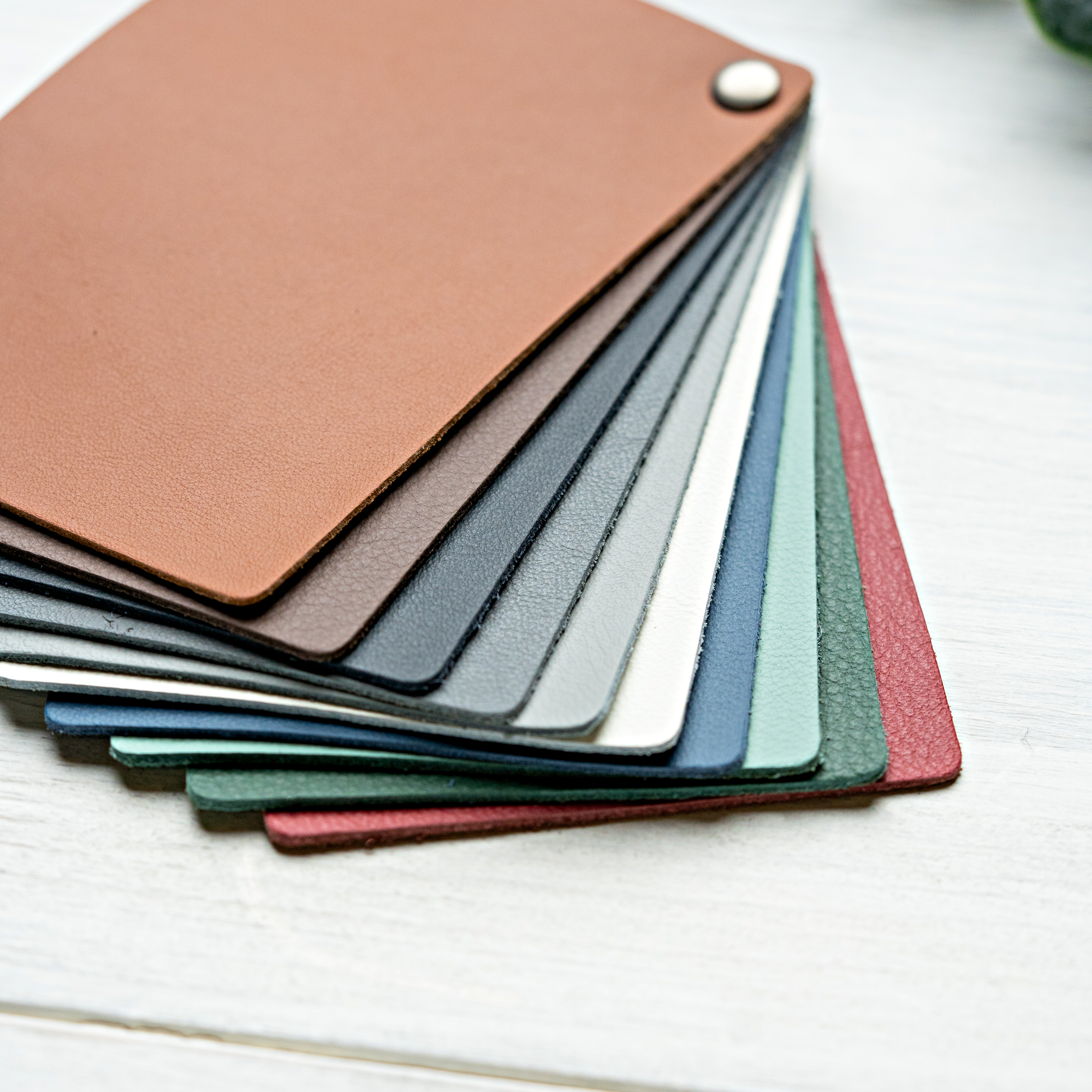 Nuancier de couleurs en cuir