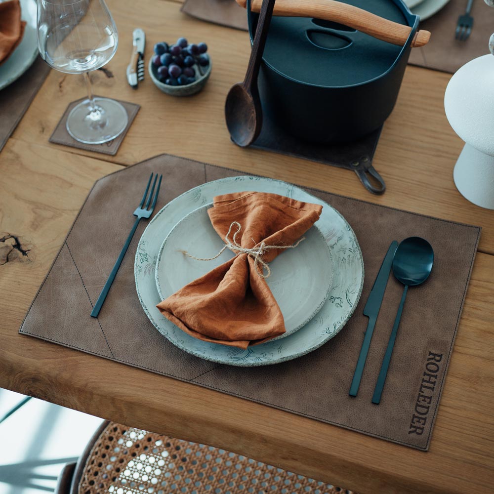 Set salle à manger 'Luxe' - Set de table, dessous de plat et maniques