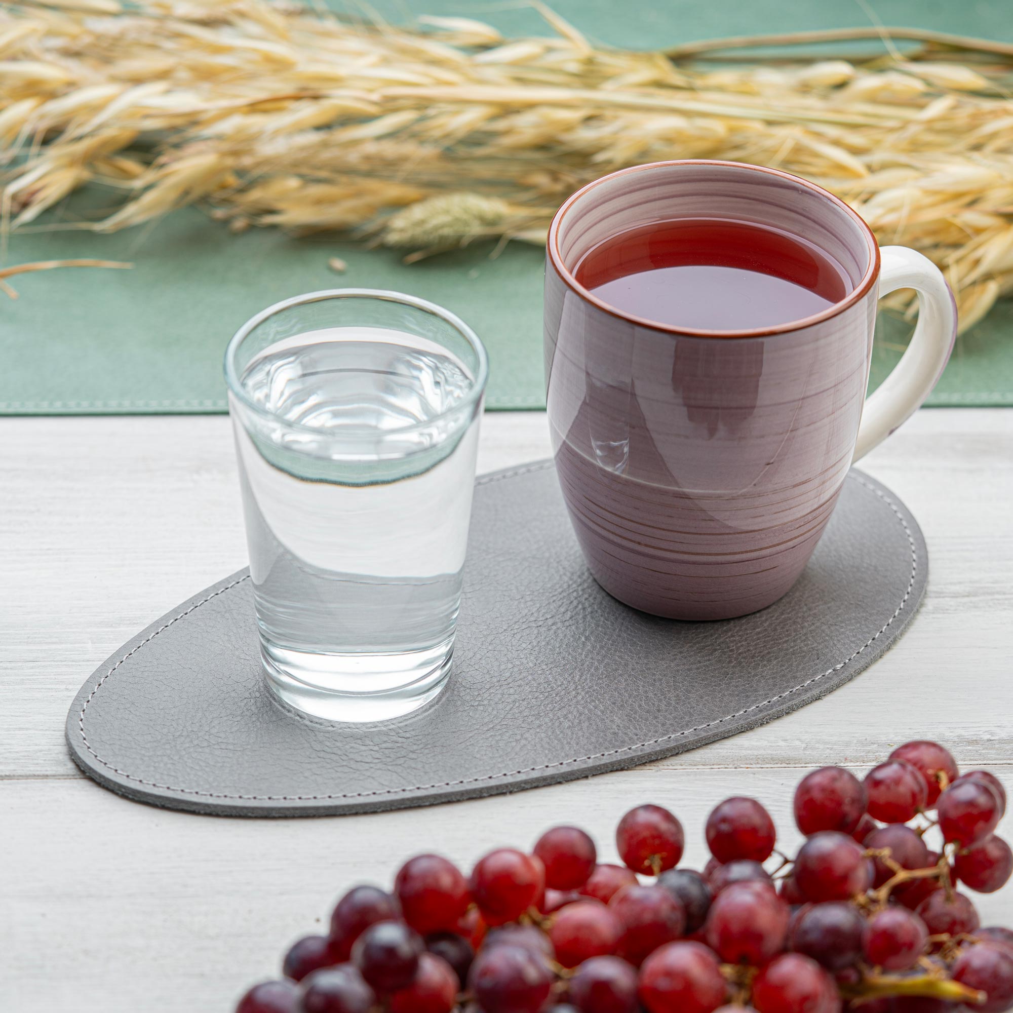 Dessous de verre en cuir 'Large'